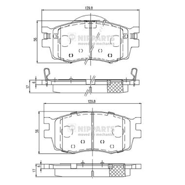 Klocki hamulcowe NIPPARTS J3600542