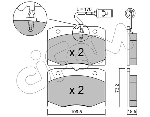 Klocki hamulcowe CIFAM 822-051-2