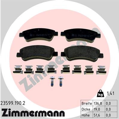 Klocki hamulcowe ZIMMERMANN 23599.190.2