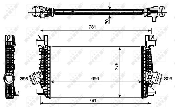 Chłodnica powietrza intercooler NRF 30270