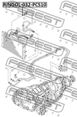 Uszczelniacz chłodnicy oleju FEBEST RINGOL-032-PCS10