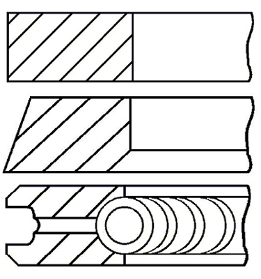 Pierścienie tłokowe GOETZE ENGINE 08-433007-00