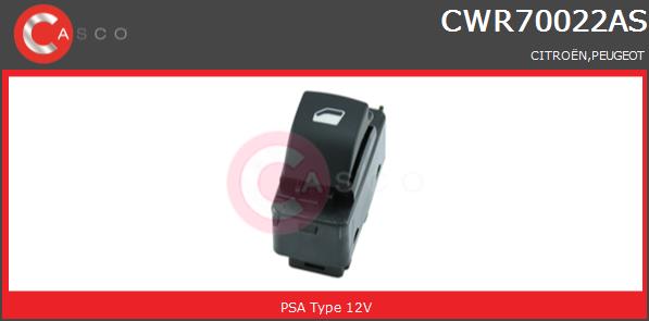 Przełącznik podnośnika szyby CASCO CWR70022AS