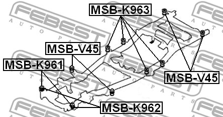 Łożyskowanie  korpusu osi FEBEST MSB-K962