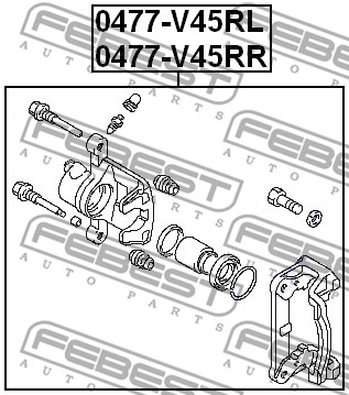 Zacisk hamulca FEBEST 0477-V45RL