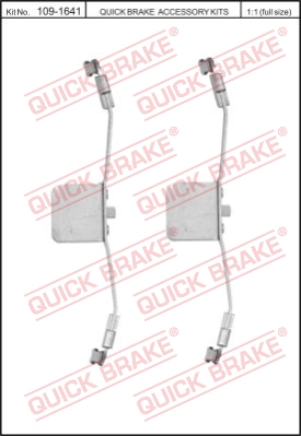 Zestaw akcesoriów montażowych  klocków hamulcowych QUICK BRAKE 109-1641