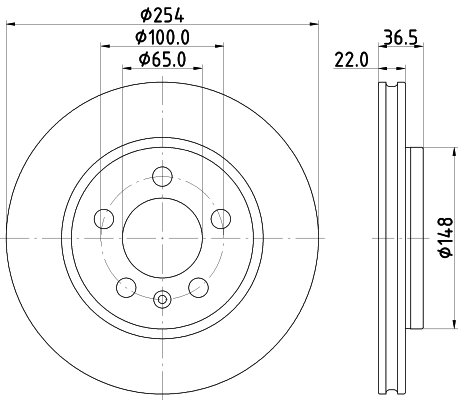 Tarcza hamulcowa HELLA 8DD 355 133-871