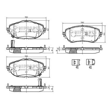 Klocki hamulcowe NIPPARTS N3602150