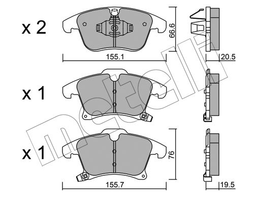 Klocki hamulcowe METELLI 22-1039-0