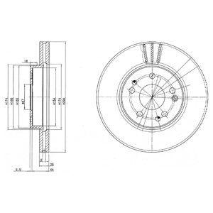 Tarcza hamulcowa DELPHI BG2772