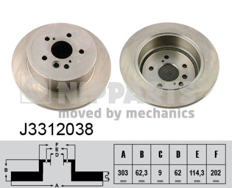 Tarcza hamulcowa NIPPARTS J3312038