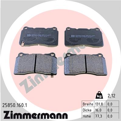 Klocki hamulcowe ZIMMERMANN 25850.160.1