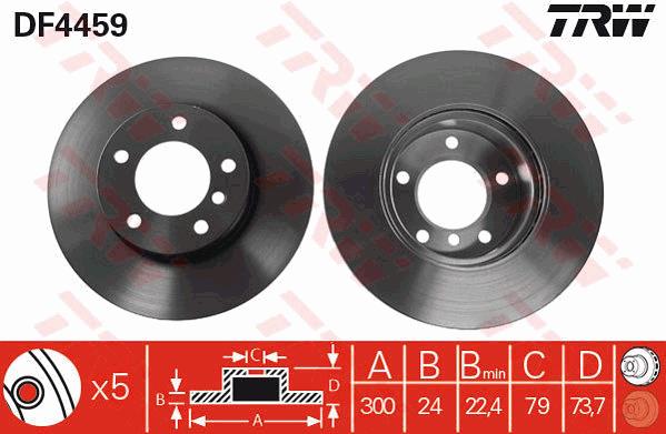 Tarcza hamulcowa TRW DF4459