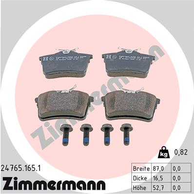 Klocki hamulcowe ZIMMERMANN 24765.165.1