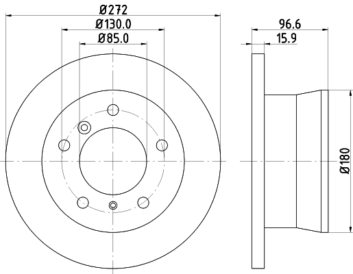 Tarcza hamulcowa HELLA PAGID 8DD 355 128-411
