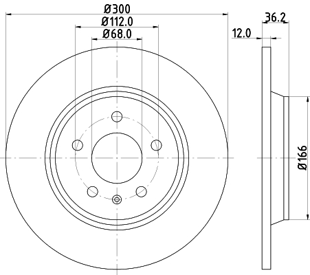 Tarcza hamulcowa HELLA PAGID 8DD 355 113-931