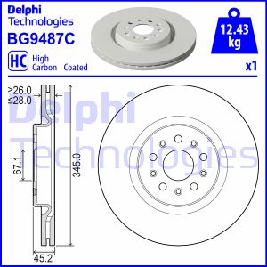 Tarcza hamulcowa DELPHI BG9487C