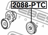 Rolka prowadząca paska osprzętu FEBEST 2088-PTC