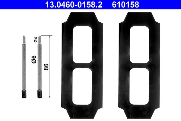 Zestaw akcesoriów montażowych  klocków hamulcowych ATE 13.0460-0158.2