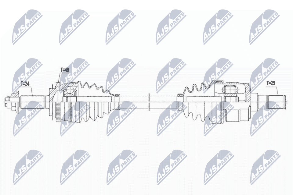 Wał napędowy NTY NPW-KA-374