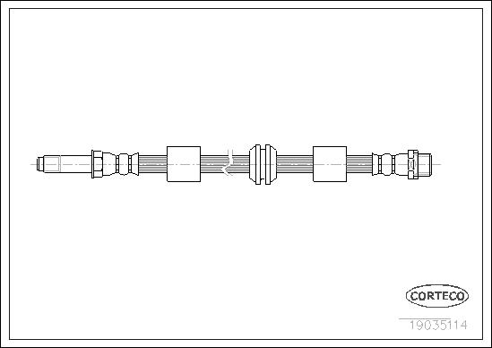 Przewód hamulcowy elastyczny CORTECO 19035114