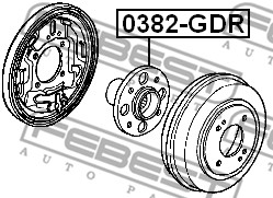 Piasta koła FEBEST 0382-GDR
