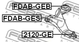 Tuleja wahacza FEBEST FDAB-GES