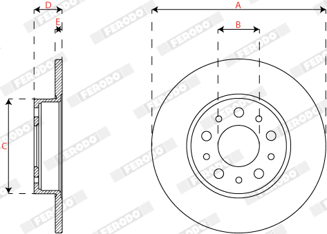 Tarcza hamulcowa FERODO DDF2777C