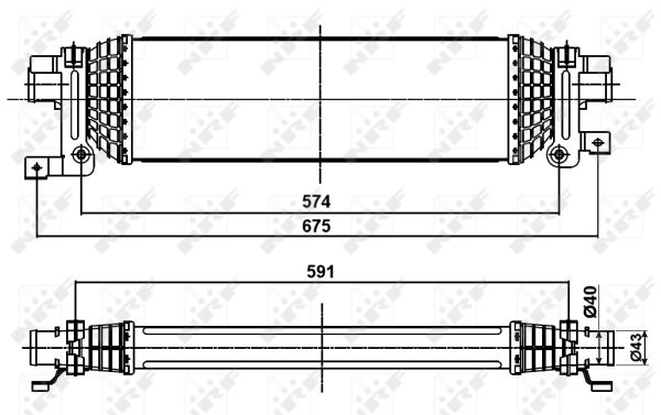 Chłodnica powietrza intercooler NRF 30285