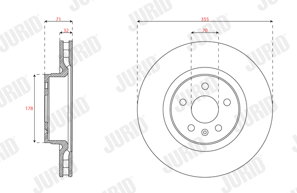 Tarcza hamulcowa JURID 563660JC-1