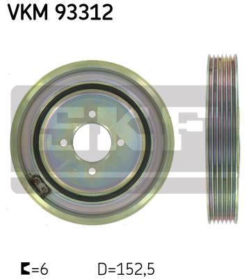 Koło pasowe wału korbowego SKF VKM 93312