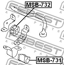 Guma stabilizatora FEBEST MSB-732