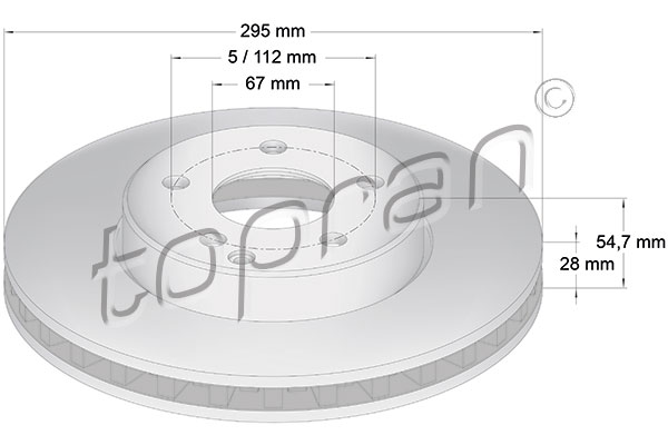 Tarcza hamulcowa TOPRAN 401 051