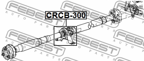 Łożysko centralne wału napędowego FEBEST CRCB-300
