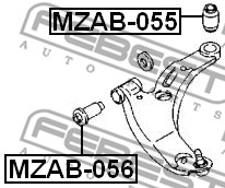 Tuleja wahacza FEBEST MZAB-056