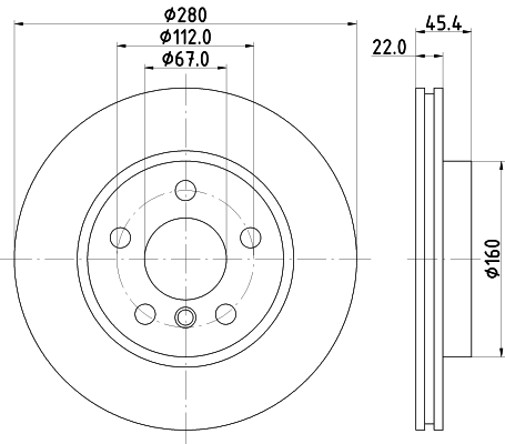 Tarcza hamulcowa HELLA PAGID 8DD 355 123-481