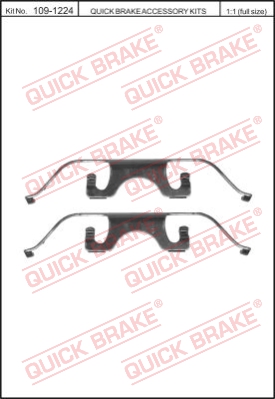 Zestaw akcesoriów montażowych  klocków hamulcowych QUICK BRAKE 109-1224