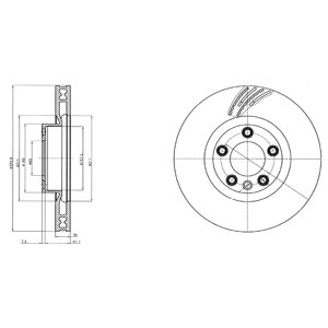 Tarcza hamulcowa DELPHI BG9100C