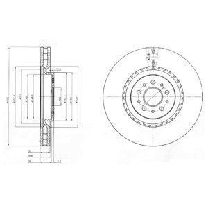 Tarcza hamulcowa DELPHI BG9843