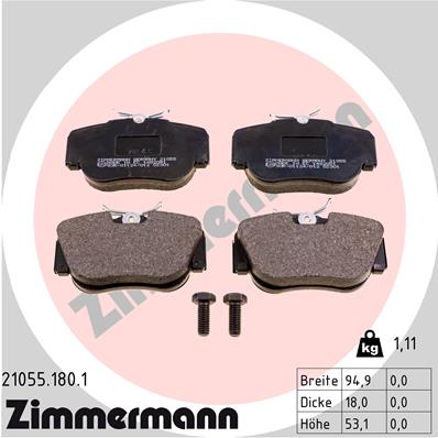 Klocki hamulcowe ZIMMERMANN 21055.180.1