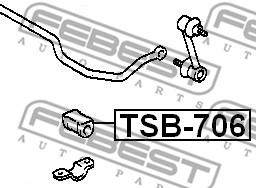 Guma stabilizatora FEBEST TSB-706