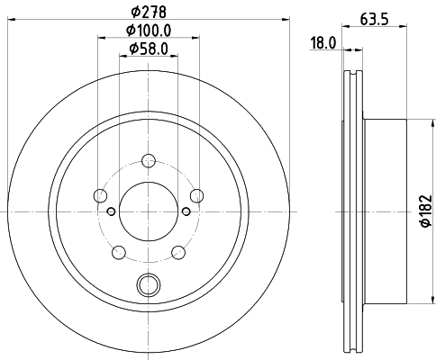 Tarcza hamulcowa HELLA PAGID 8DD 355 123-101