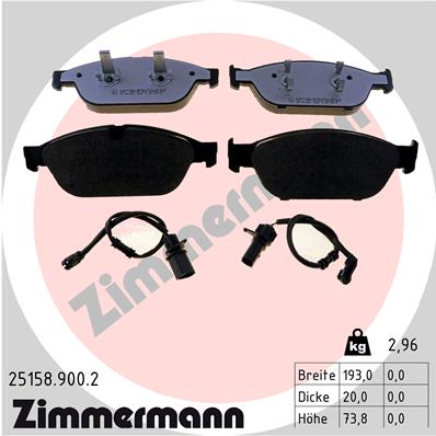 Klocki hamulcowe ZIMMERMANN 25158.900.2