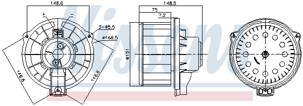 Wentylator wewnętrzny NISSENS 87620