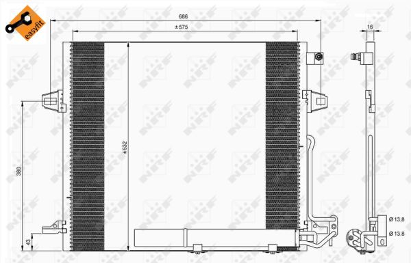 Skraplacz klimatyzacji NRF 35618