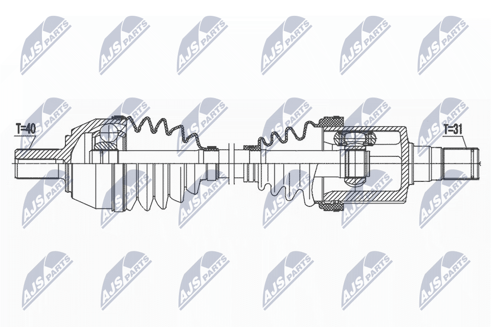 Wał napędowy NTY NPW-FR-155