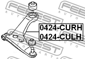 Wahacz zawieszenia koła FEBEST 0424-CURH
