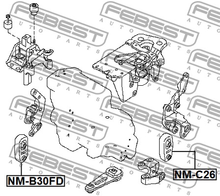 Poduszka silnika FEBEST NM-B30FD