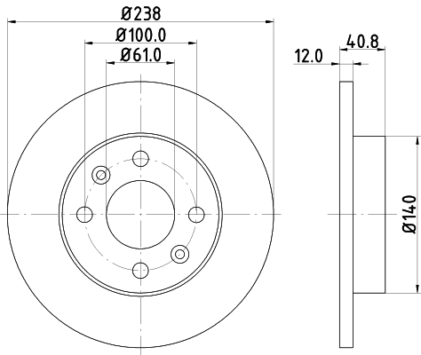 Tarcza hamulcowa HELLA PAGID 8DD 355 101-241