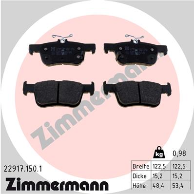 Klocki hamulcowe ZIMMERMANN 22917.150.1